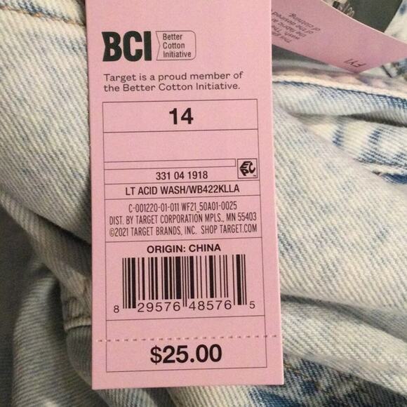 NWT Wild Fable High Rise Balloon Leg Light Blue Wash Jeans 14 - Picture 6 of 8